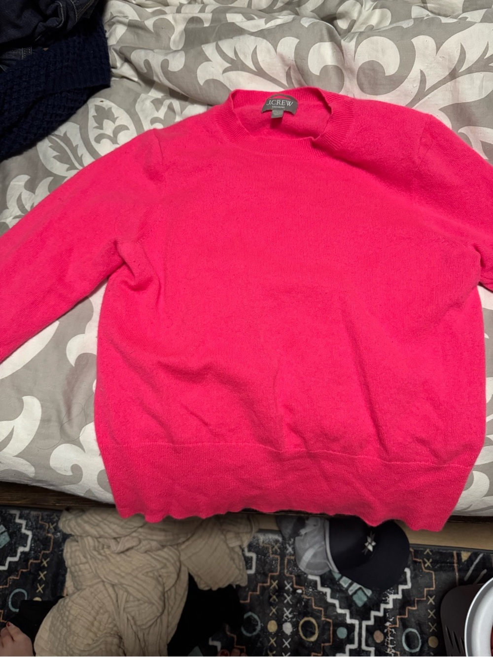 J. Crew Women's Crewneck Sweater - Bright Pink